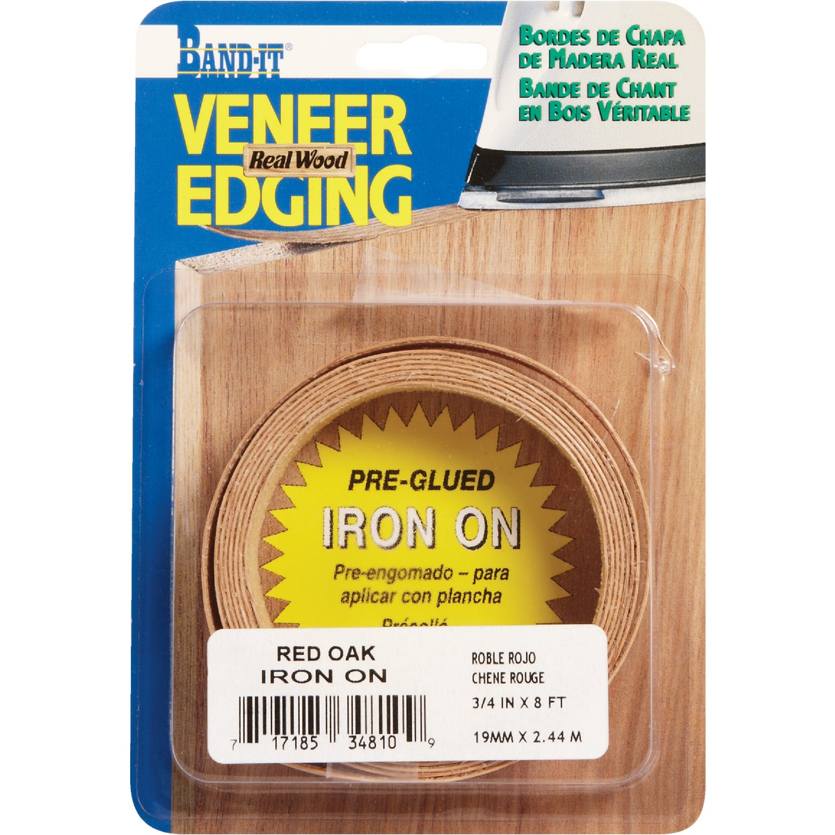 Cloverdale Band-It 3/4 In. x 8 Ft. Red Oak Wood Veneer Edging Image 2