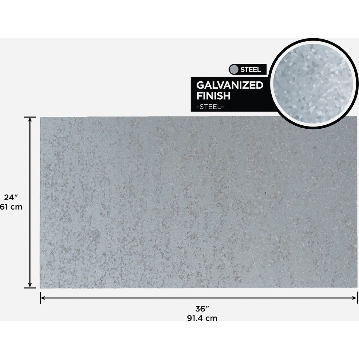 M-D Building Products 24 In. x 36 In. x .018 In. Galvanized Steel Sheet Image 2