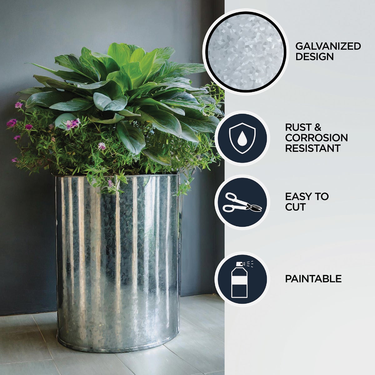 M-D Building Products 24 In. x 36 In. x .018 In. Galvanized Steel Sheet Image 4