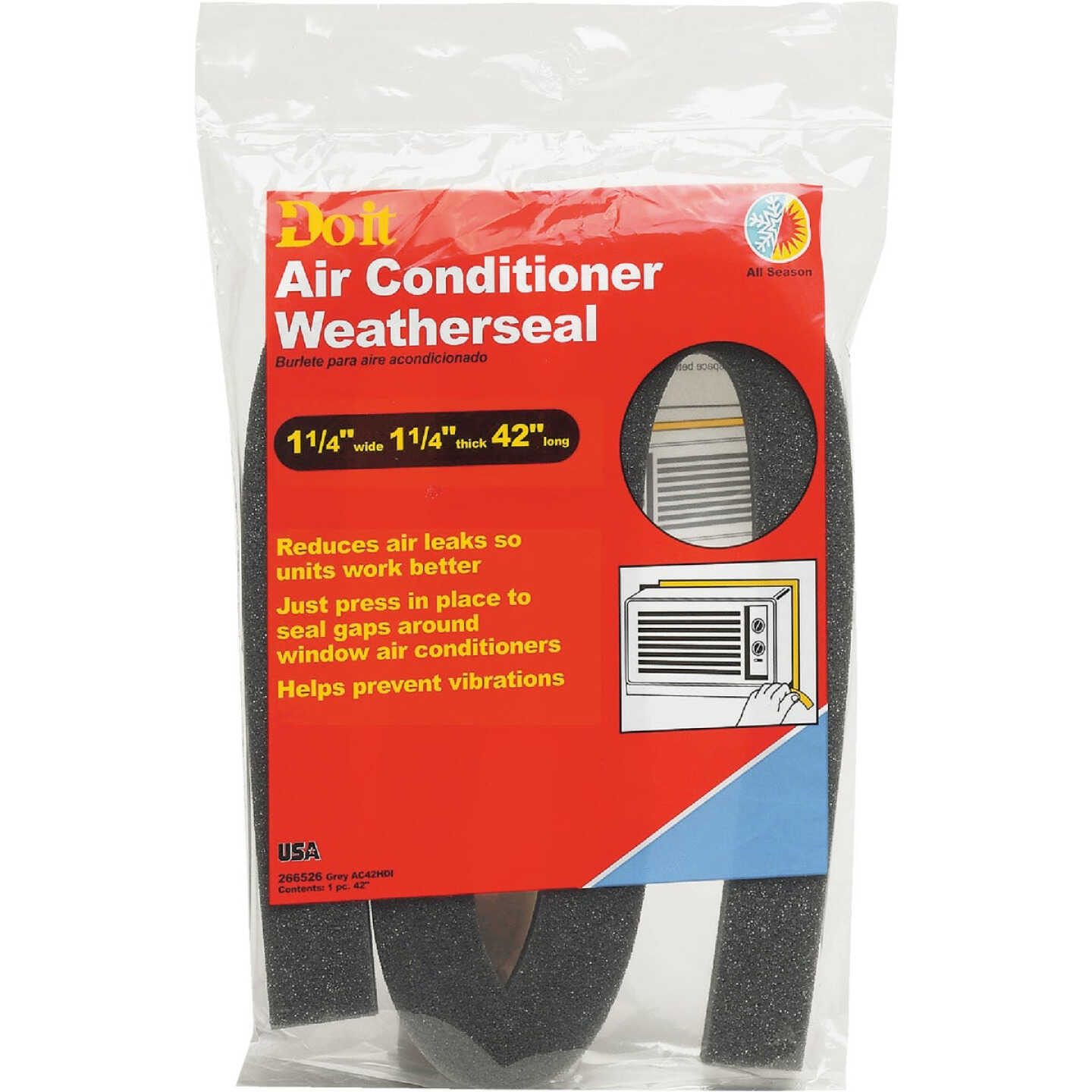 Do it 42 In. x 1-1/4 In. x 1-1/4 In. Air Conditioning Weatherstrip Image 2