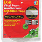 Do it 1/4 In. W x 1/8 In. T x 17 Ft. L Gray Vinyl Foam Weatherstrip Tape Image 2