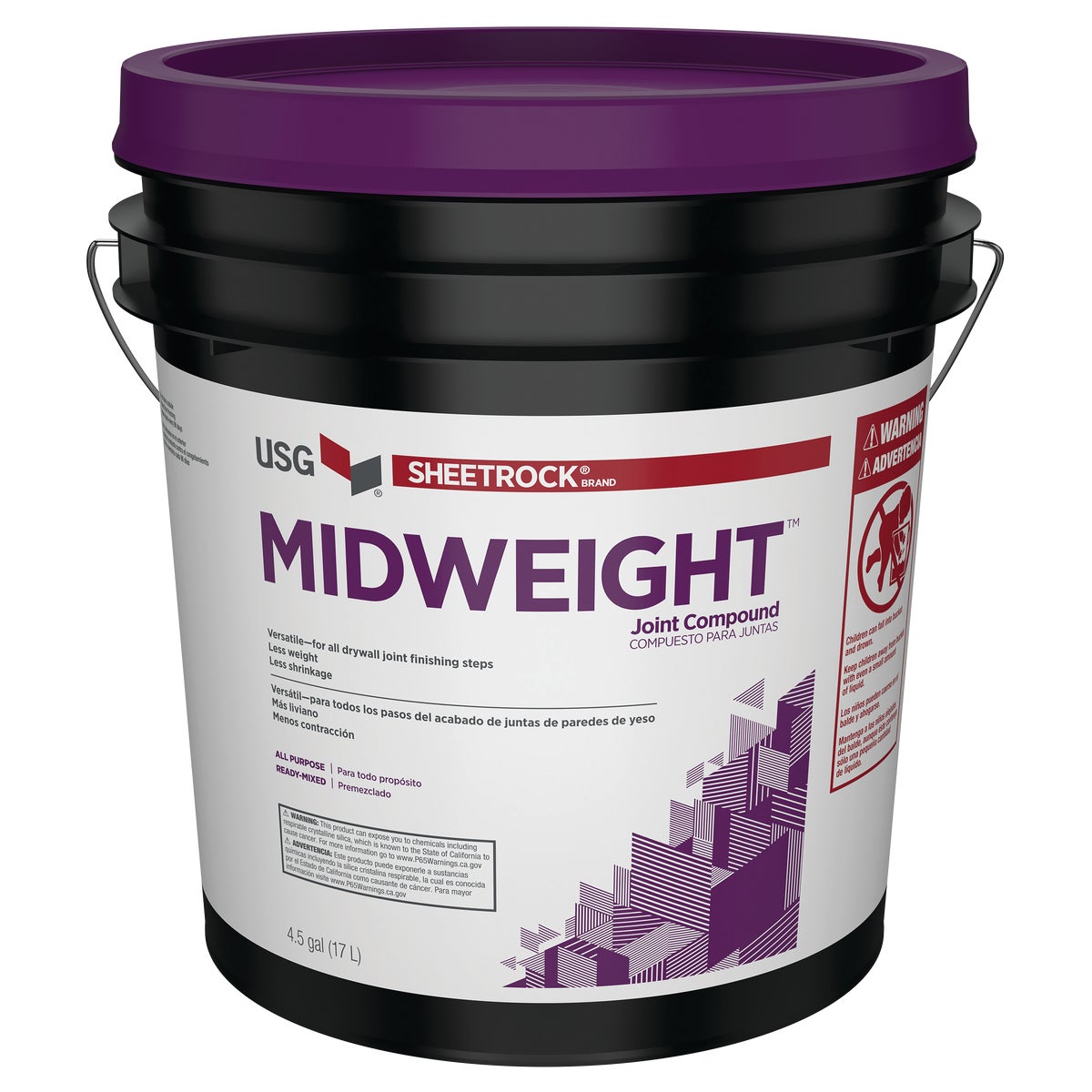 Sheetrock Midweight 4.5 Gal. Pre-Mixed All-Purpose Drywall Joint Compound