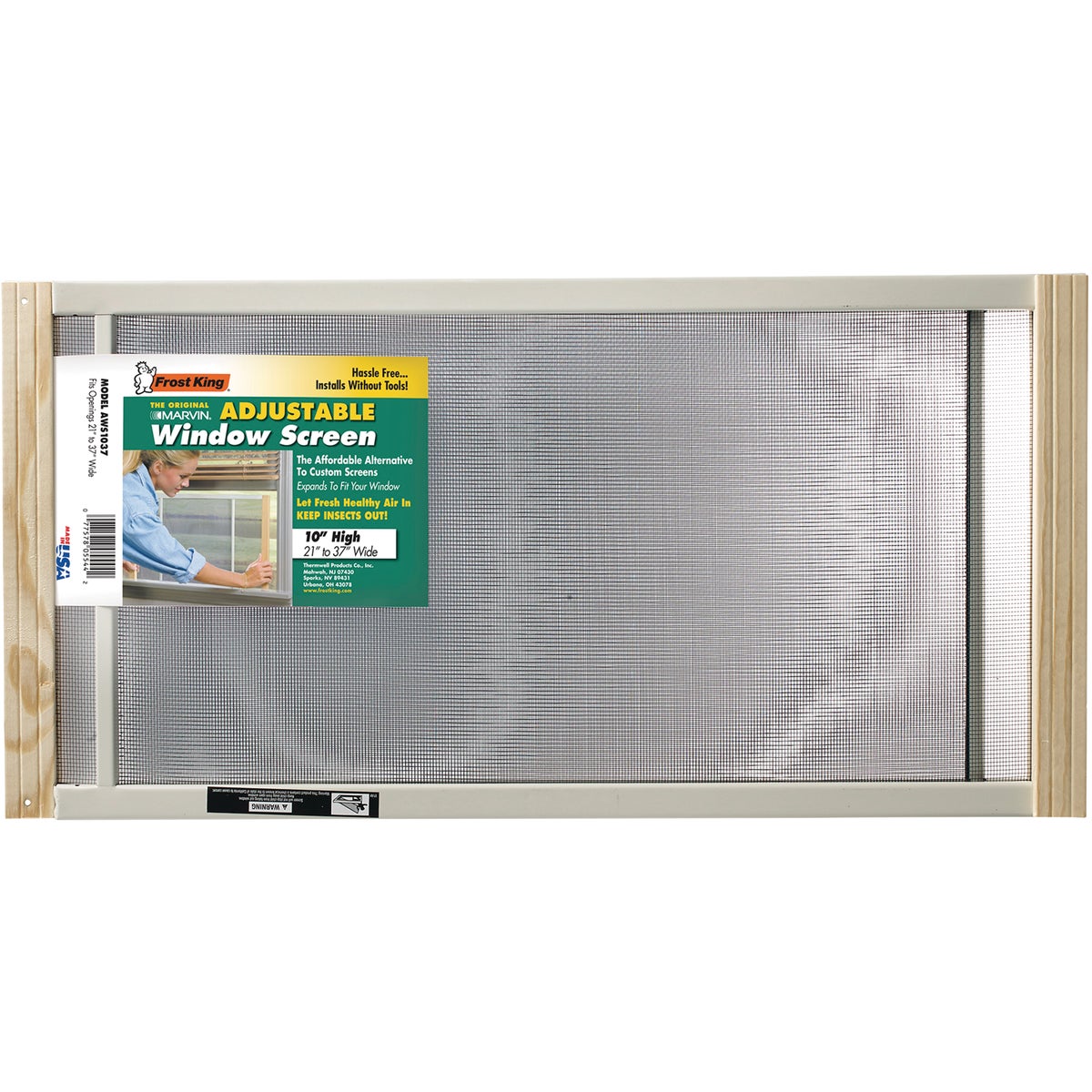 W.B. Marvin 10 In. x 21-37 In. Adjustable Window Screens by Frost King