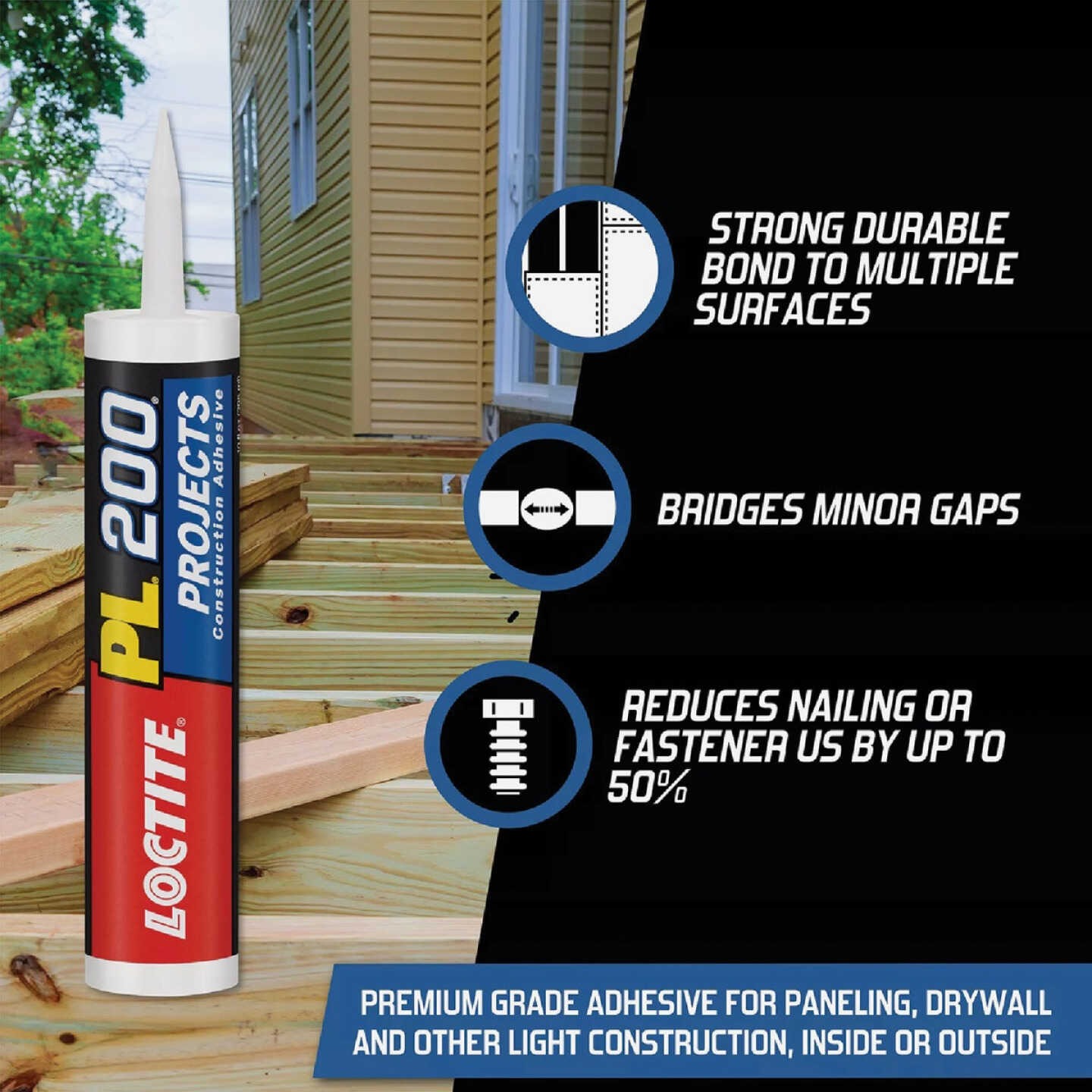LOCTITE PL 200 28 Oz. Projects Construction Adhesive Image 4