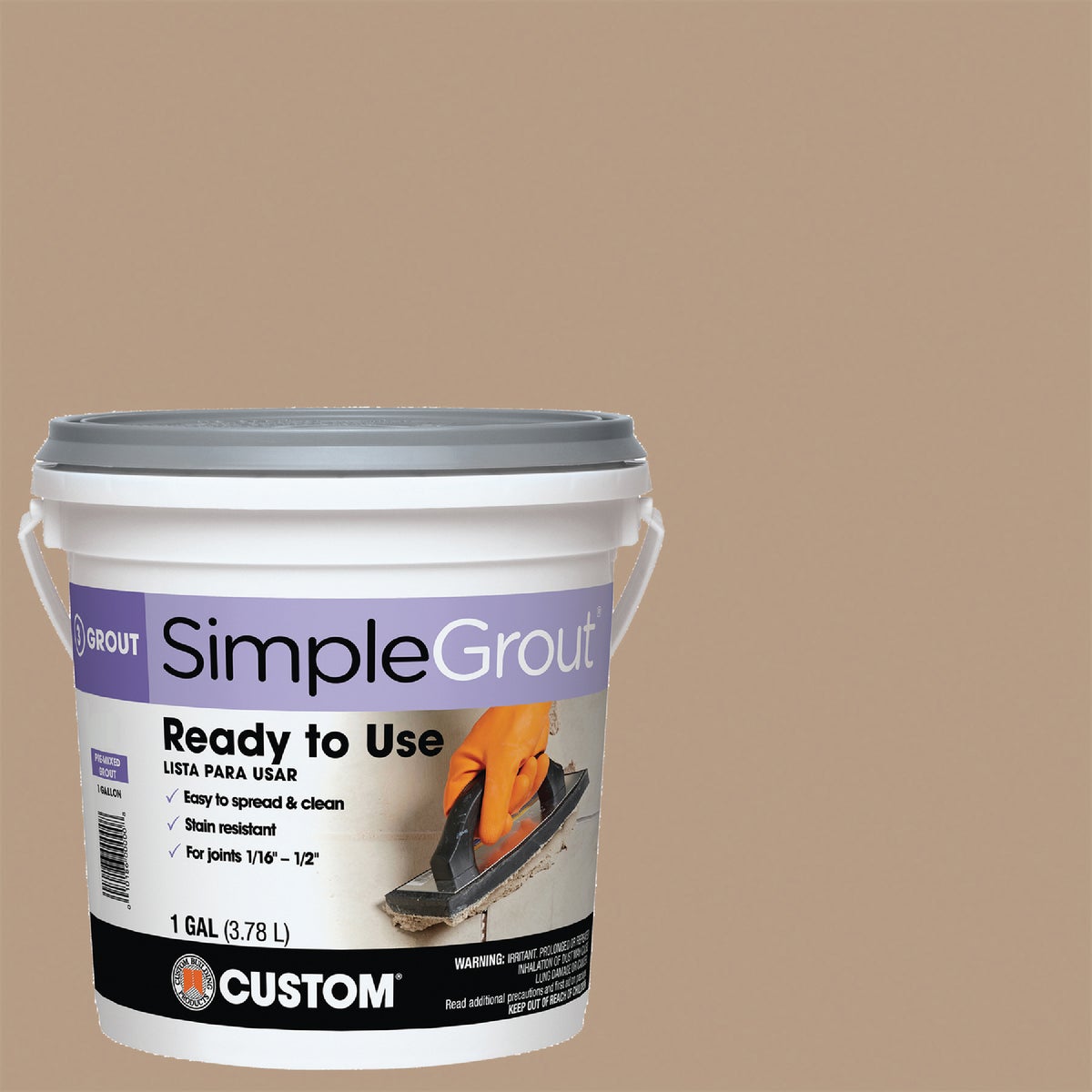 Custom Building Products Simplegrout Gallon Haystack Pre-Mixed Sanded Tile Grout