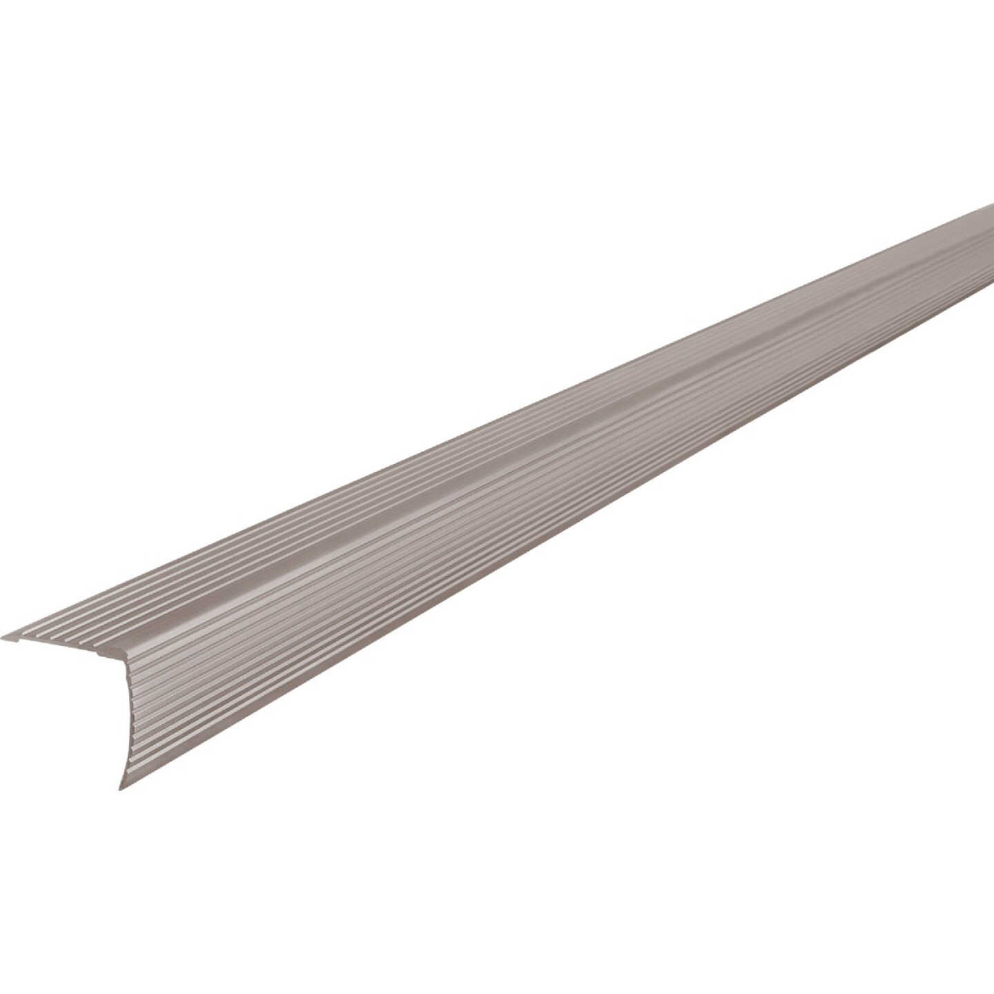 M-D Building Products 1-1/8 In. X 1-1/8 In. X 36 In. Pewter Aluminum Stair Edging with Screw Nails Image 1