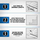 M-D Building Products 1-1/8 In. X 1-1/8 In. X 36 In. Pewter Aluminum Stair Edging with Screw Nails Image 6