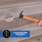 M-D Building Products 1-1/8 In. X 1-1/8 In. X 72 In. Pewter Aluminum Stair Edging with Screw Nails Image 7