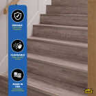 M-D Building Products 1-1/8 In. X 1-1/8 In. X 72 In. Pewter Aluminum Stair Edging with Screw Nails Image 5