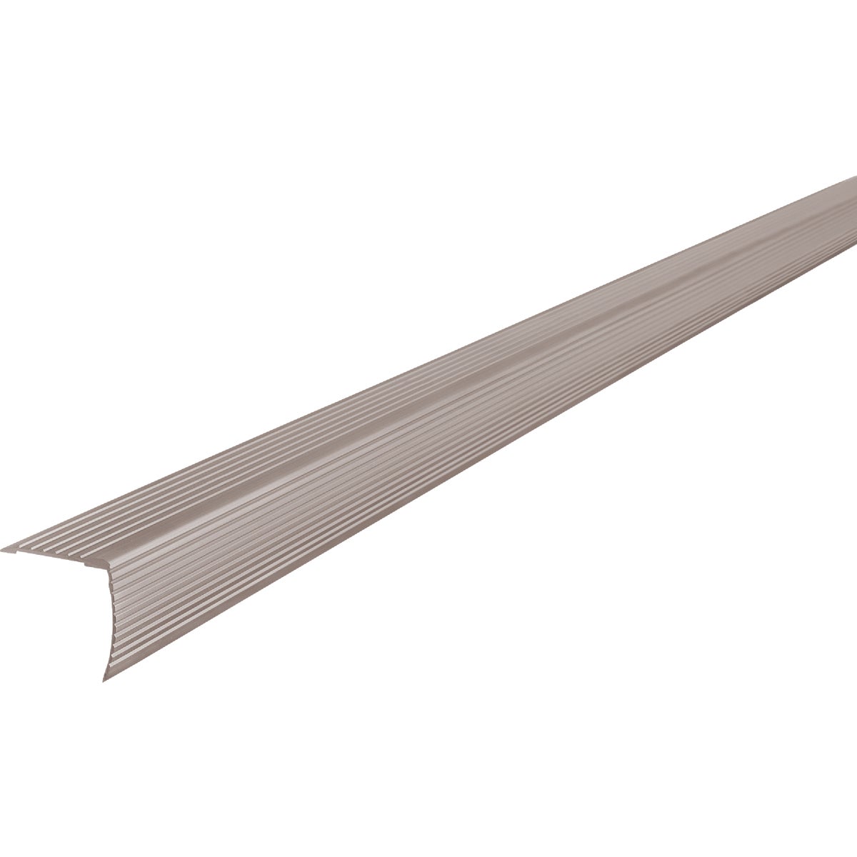 M-D Building Products 1-1/8 In. X 1-1/8 In. X 72 In. Pewter Aluminum Stair Edging w/ Screw Nails Image 4