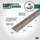 M-D Building Products Pewter 1-3/8 In. x 6 Ft. Aluminum Carpet Gripper Image 2