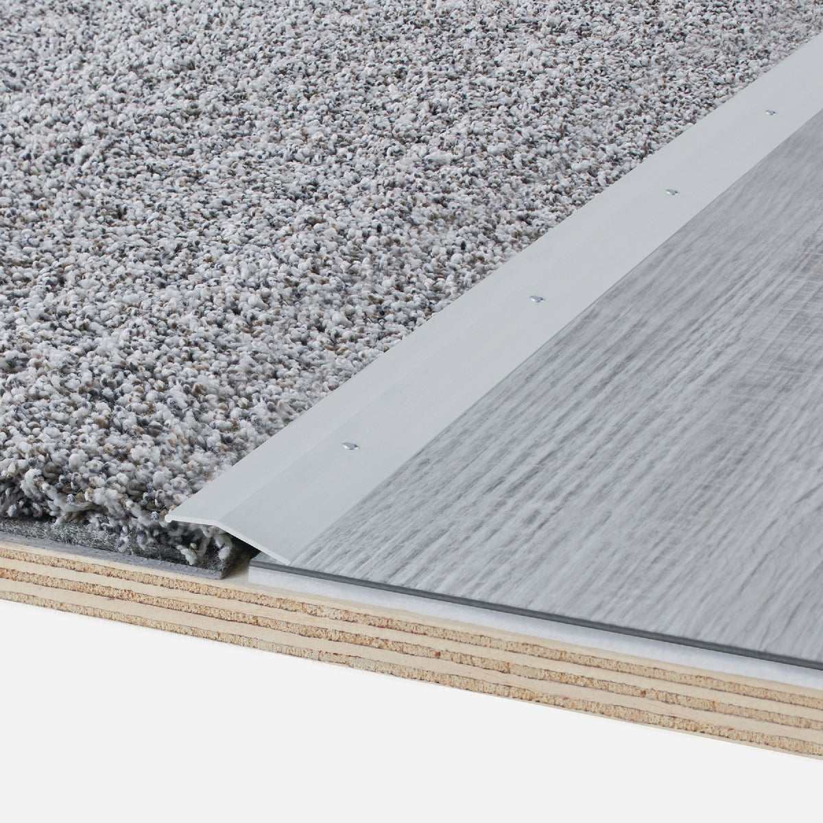 M-D Building Products 1-3/8 In. X 72 In. Polished Aluminum Carpet Trim with Screw Nails Image 3