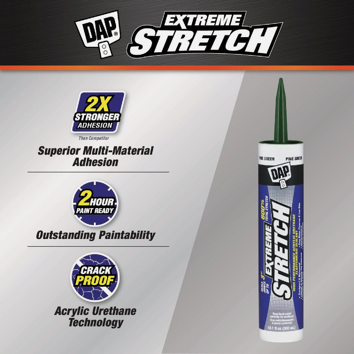 Dap Extreme Stretch 10.1 Oz. Pine Green Acrylic Urethane Premium Elastomeric Sealant Image 2