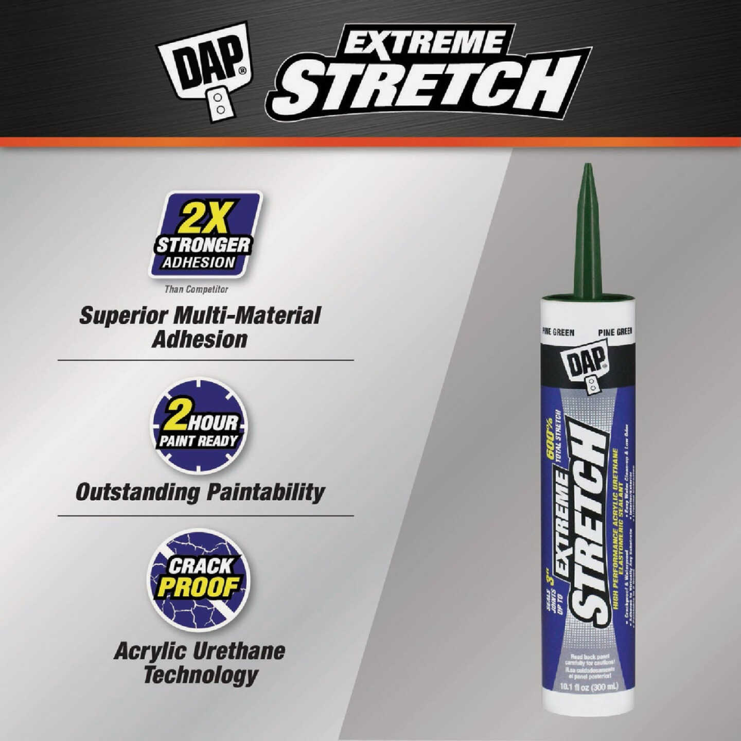Dap Extreme Stretch 10.1 Oz. Pine Green Acrylic Urethane Premium Elastomeric Sealant Image 2