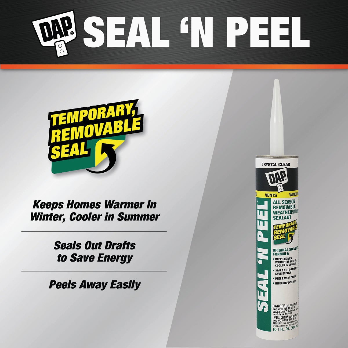 DAP SEAL 'N PEEL 10.1 Oz. Removable Weather Stripping Sealant Image 2