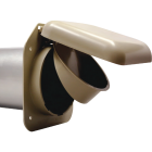 No-Pest 4 In. Tan Plastic Low Profile Dryer Vent Hood Image 1