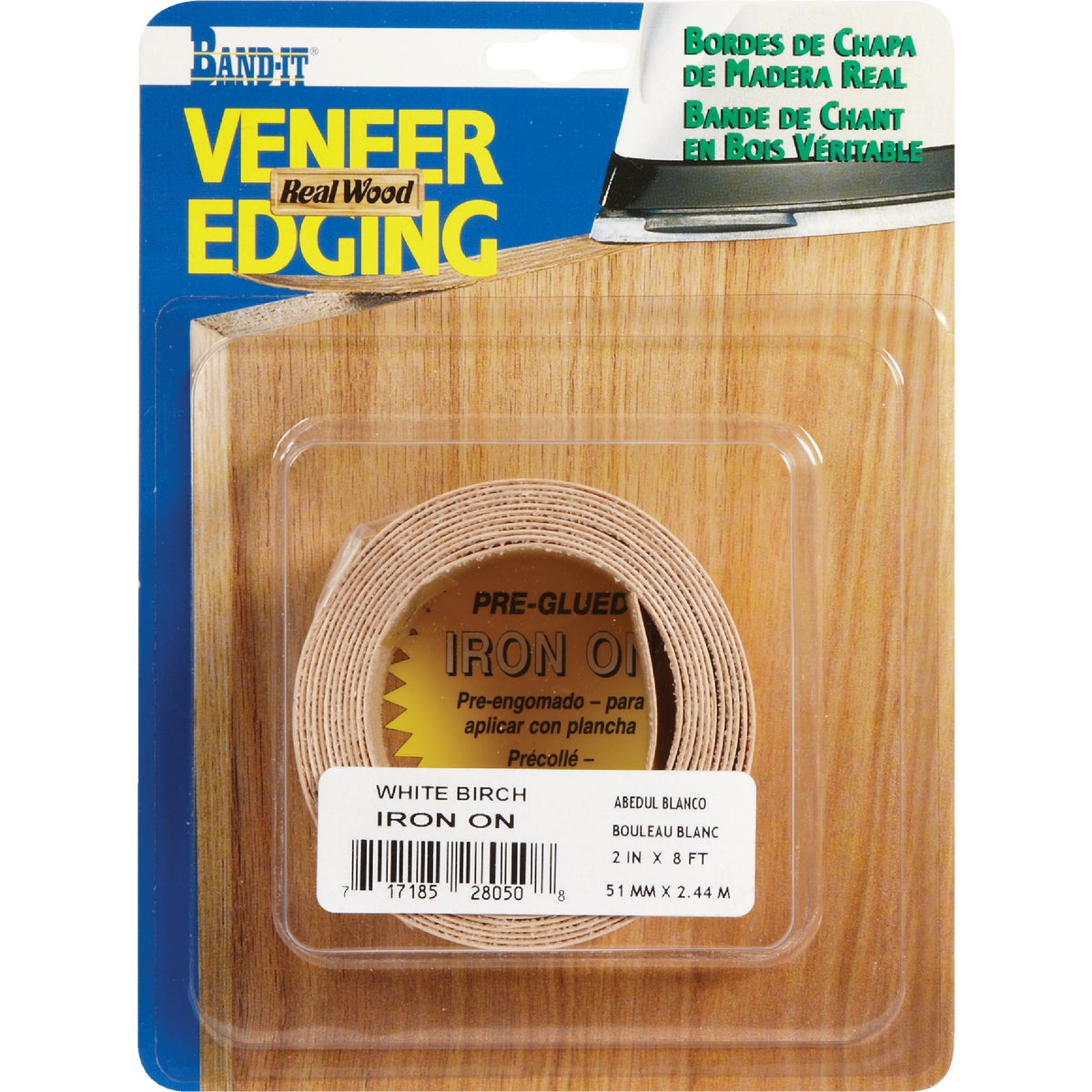 Cloverdale Band-It 2 In. x 8 Ft. White Birch Wood Veneer Edging Image 2