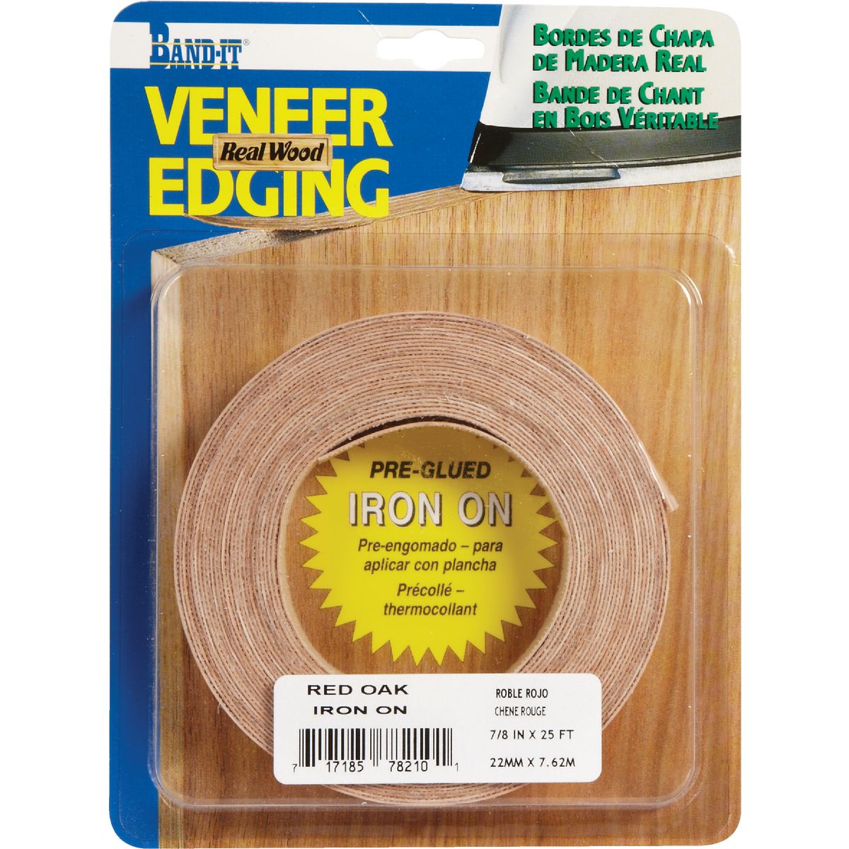 Cloverdale Band-It 7/8 In. x 25 Ft. Red Oak Wood Veneer Edging Image 2