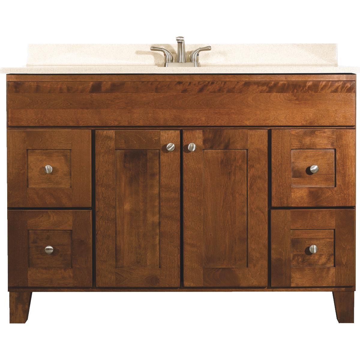 Bertch Osage Brindle 48 In. W x 34-1/2 In. H x 21 In. D Vanity Base, 2 Door/4 Drawer