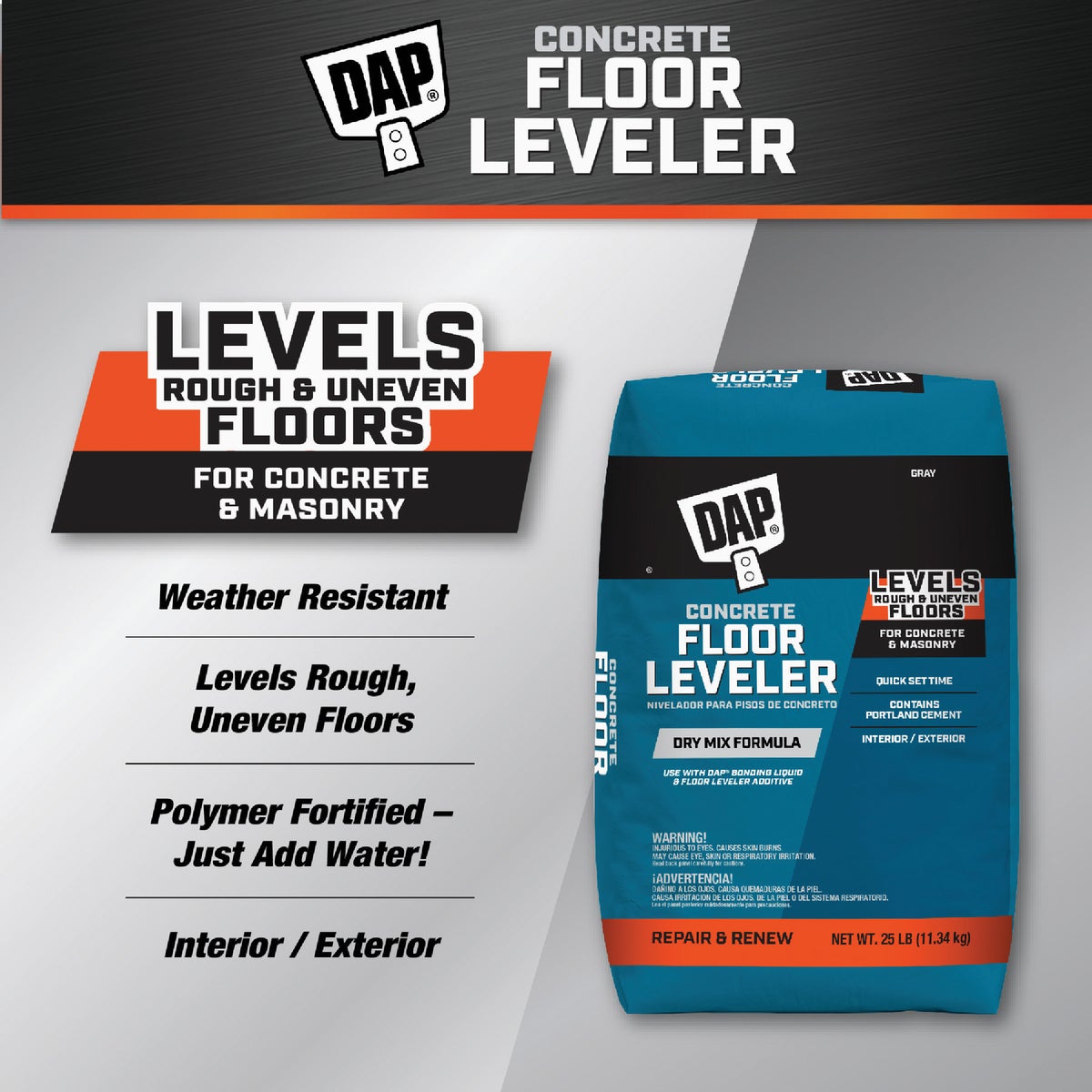 DAP 25 Lb. Concrete Floor Leveler, Gray Image 2