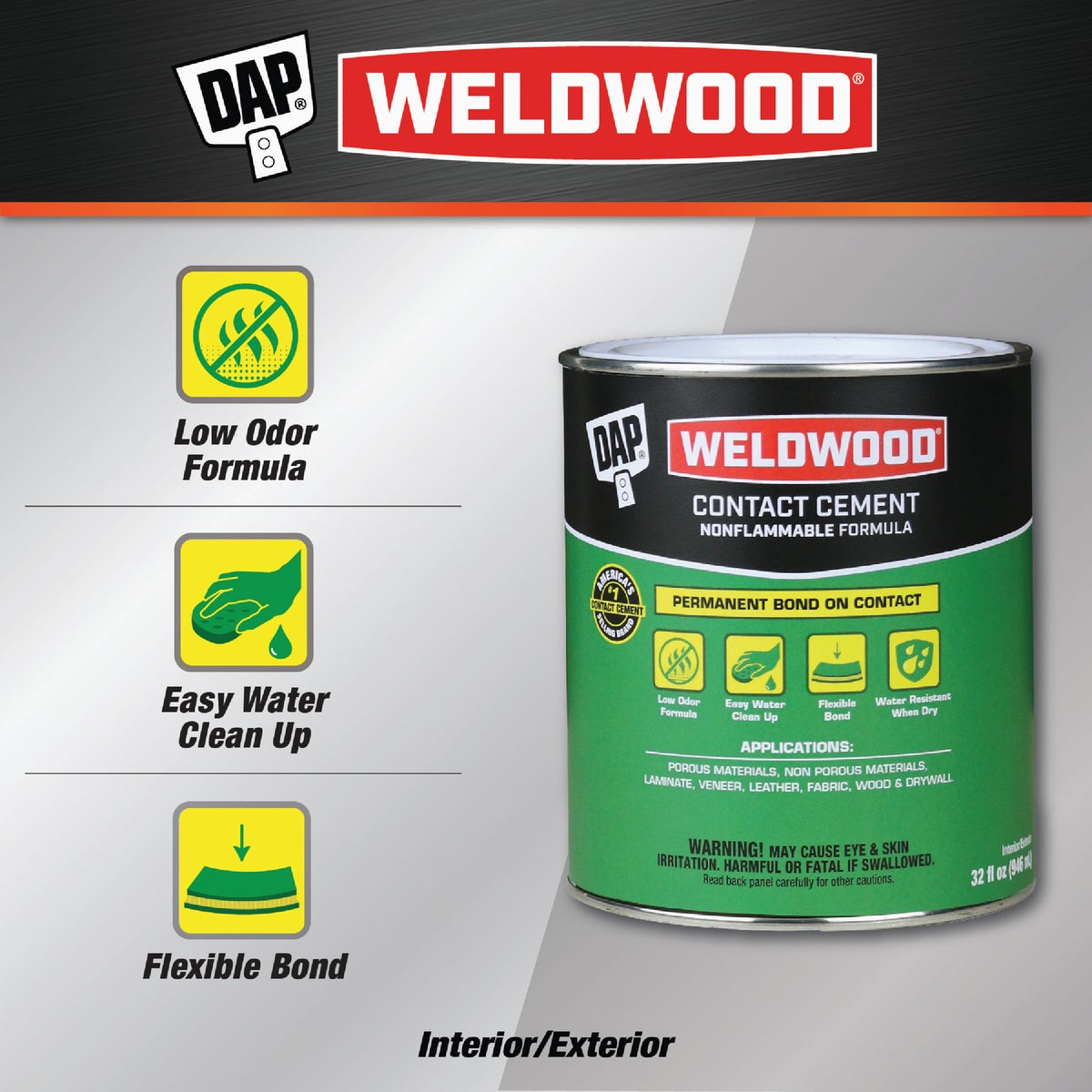 DAP Weldwood Qt. Nonflammable Contact Cement Image 2