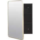Zenna Home Designer Series Brushed Nickel 16 In. W x 24 In. H x 5 In. D Single Mirror Surface/Recess Mount Rectangle Medicine Cabinet Image 4