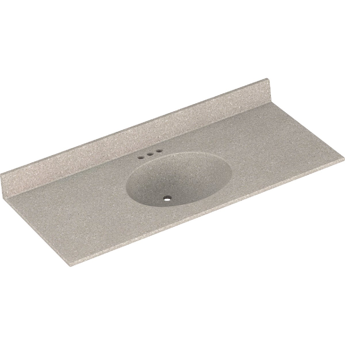 Bertch Oasis 49 In. x 22 In. Cast Polymer Starlight Vanity Top with Oval Bowl