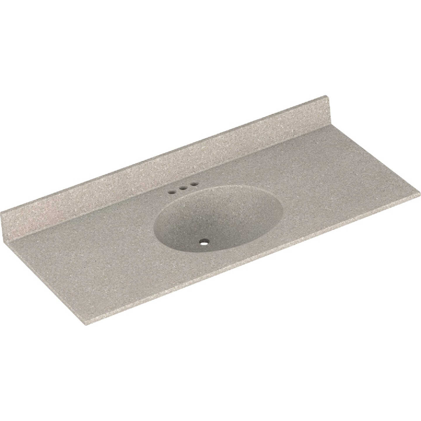 Bertch Oasis 49 In. x 22 In. Cast Polymer Starlight Vanity Top with Oval Bowl Image 1