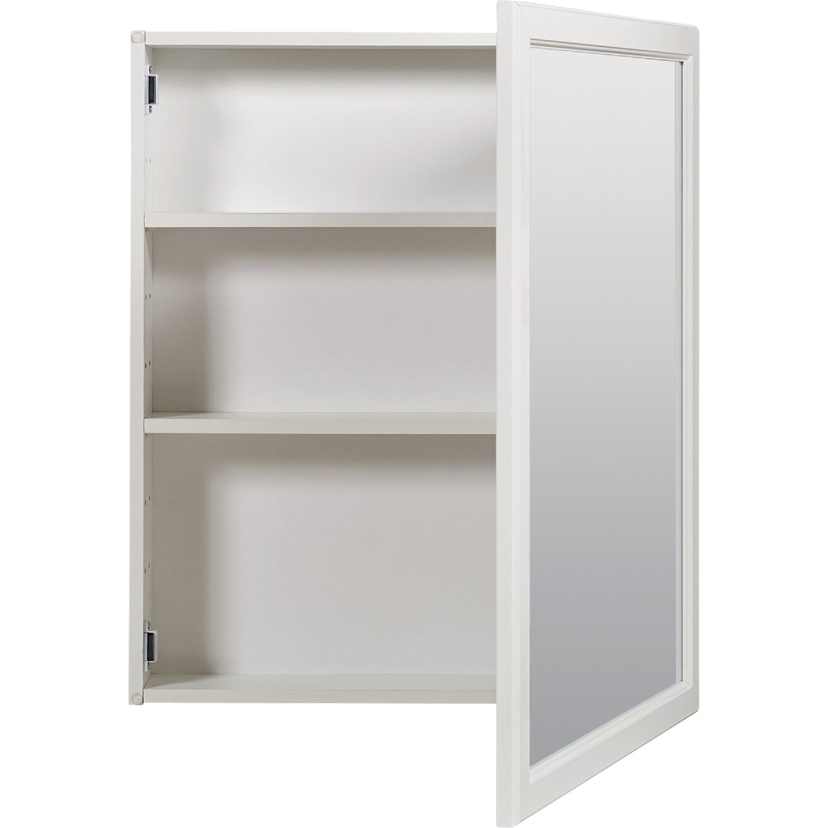 Zenith Zenna Home White 20 In. W. x 25 In. H. x 4.5 In. D. Single Mirror Surface Mount Framed Medicine Cabinet Image 4
