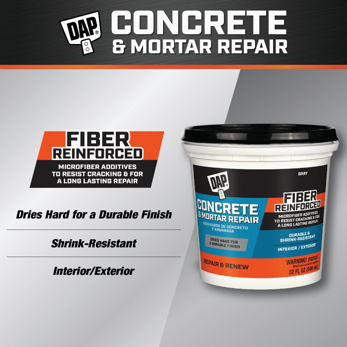 DAP 32 Oz. Phenopatch Concrete and Mortar Repair, Gray Image 2