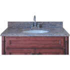Team Efforts 37 In. X 21 In. Santa Cecilia Granite Vanity Top With White Porcelain Bowl Image 1