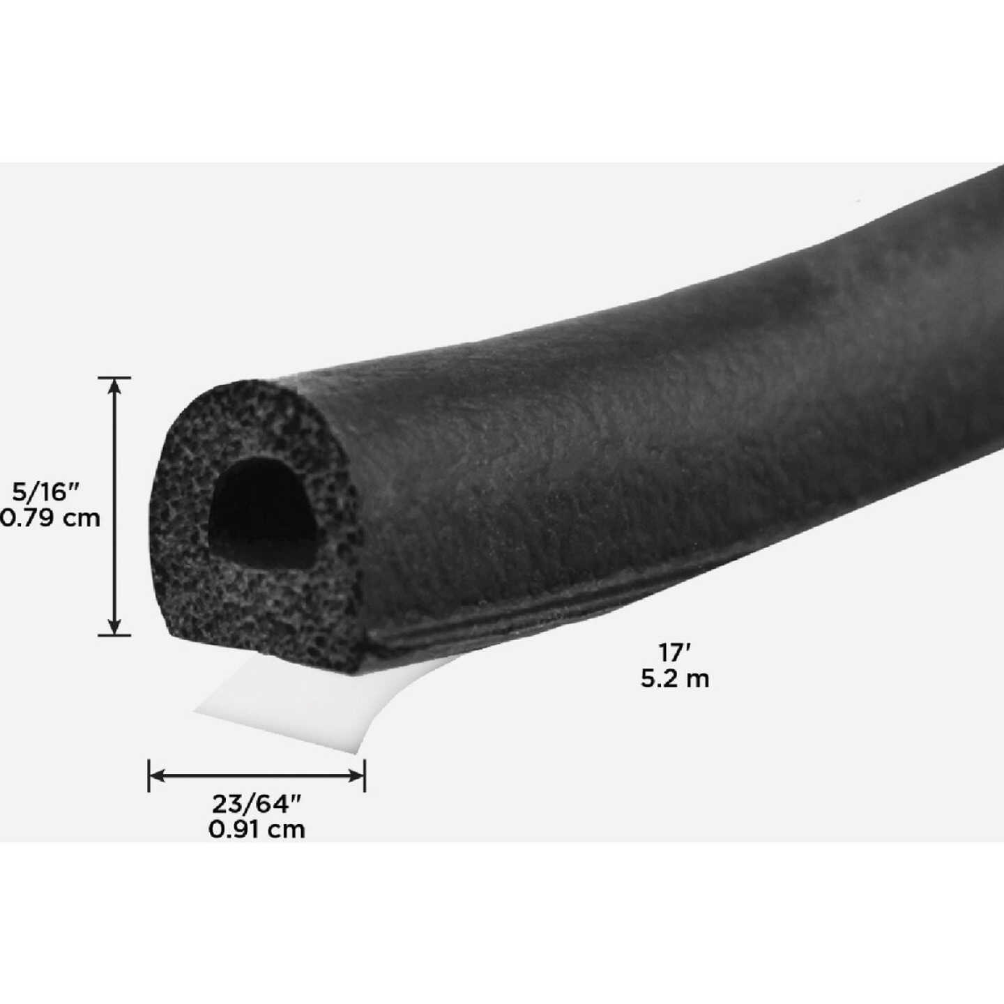 M-D Building Products 17 Ft. Black Small Rubber Auto & Marine Weatherseal for All Climates Image 2