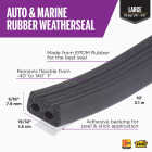 M-D Building Products 10 Ft. Black Large Rubber Auto & Marine Weatherseal for All Climates Image 2