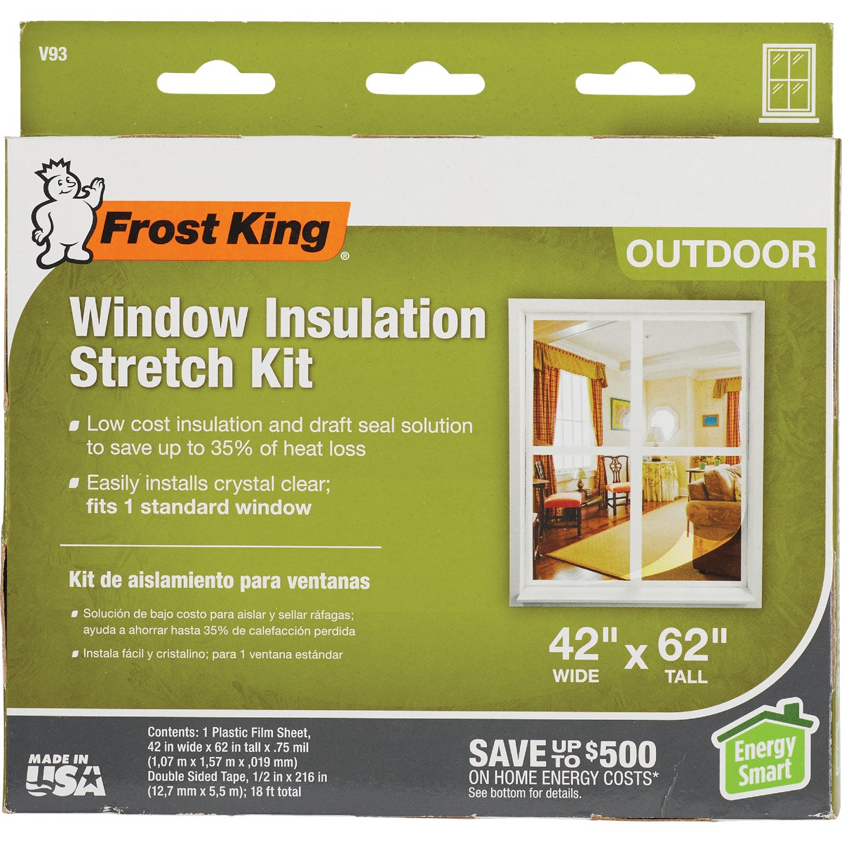 Frost King 42 In. x 62 In. Window Outdoor Stretch Film Kit Image 2