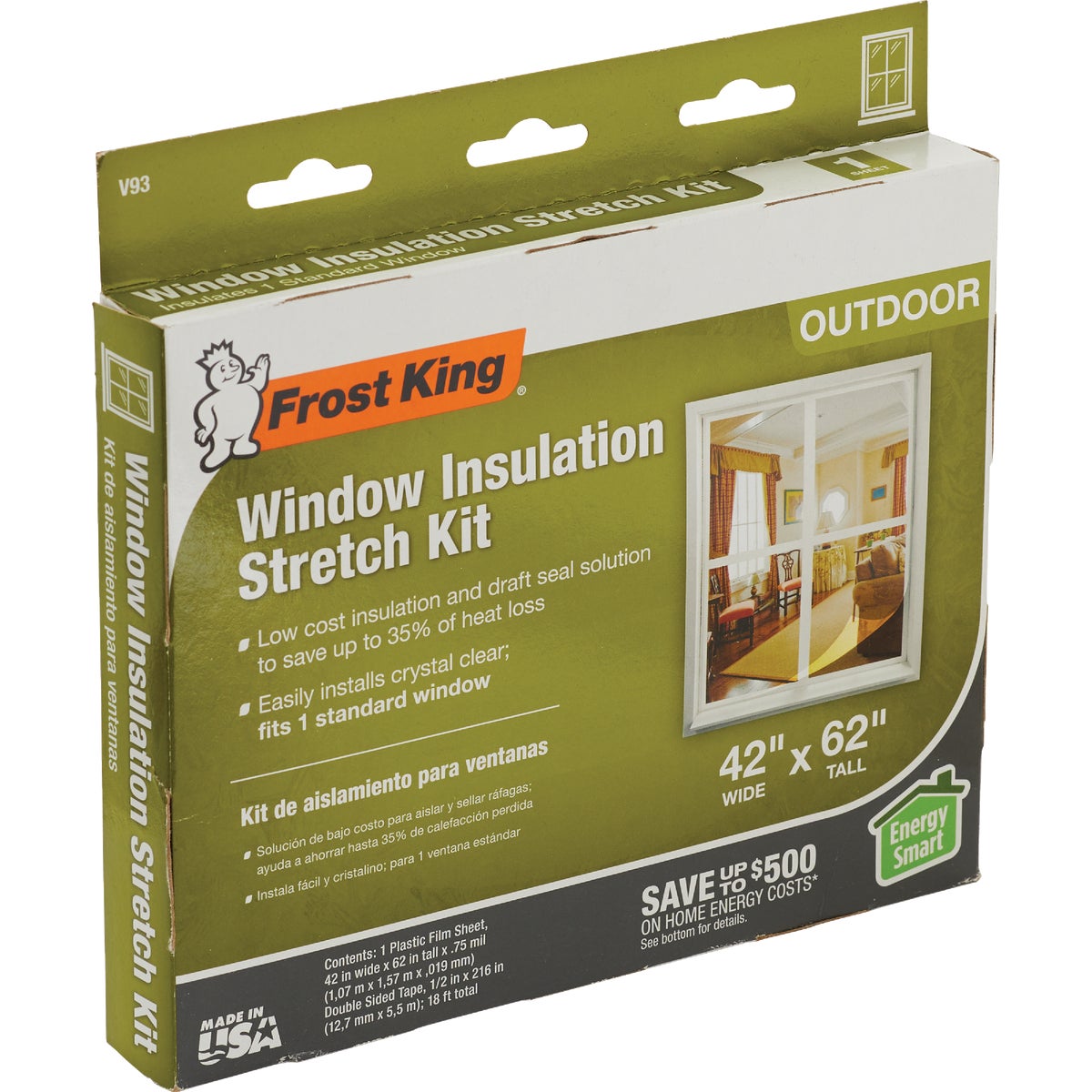 Frost King 42 In. x 62 In. Window Outdoor Stretch Film Kit