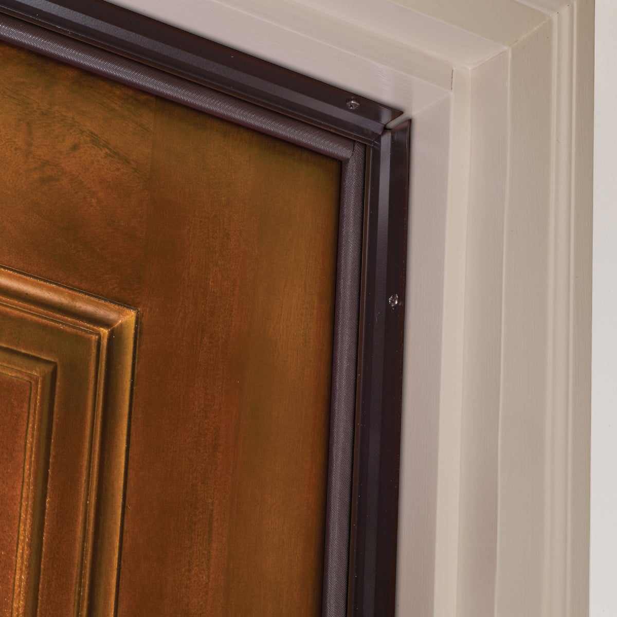 M-D Building Products Bronze Aluminum and Vinyl-coated Foam Heavy-duty Screw-on Top and Sides Door Seal Kit Image 3