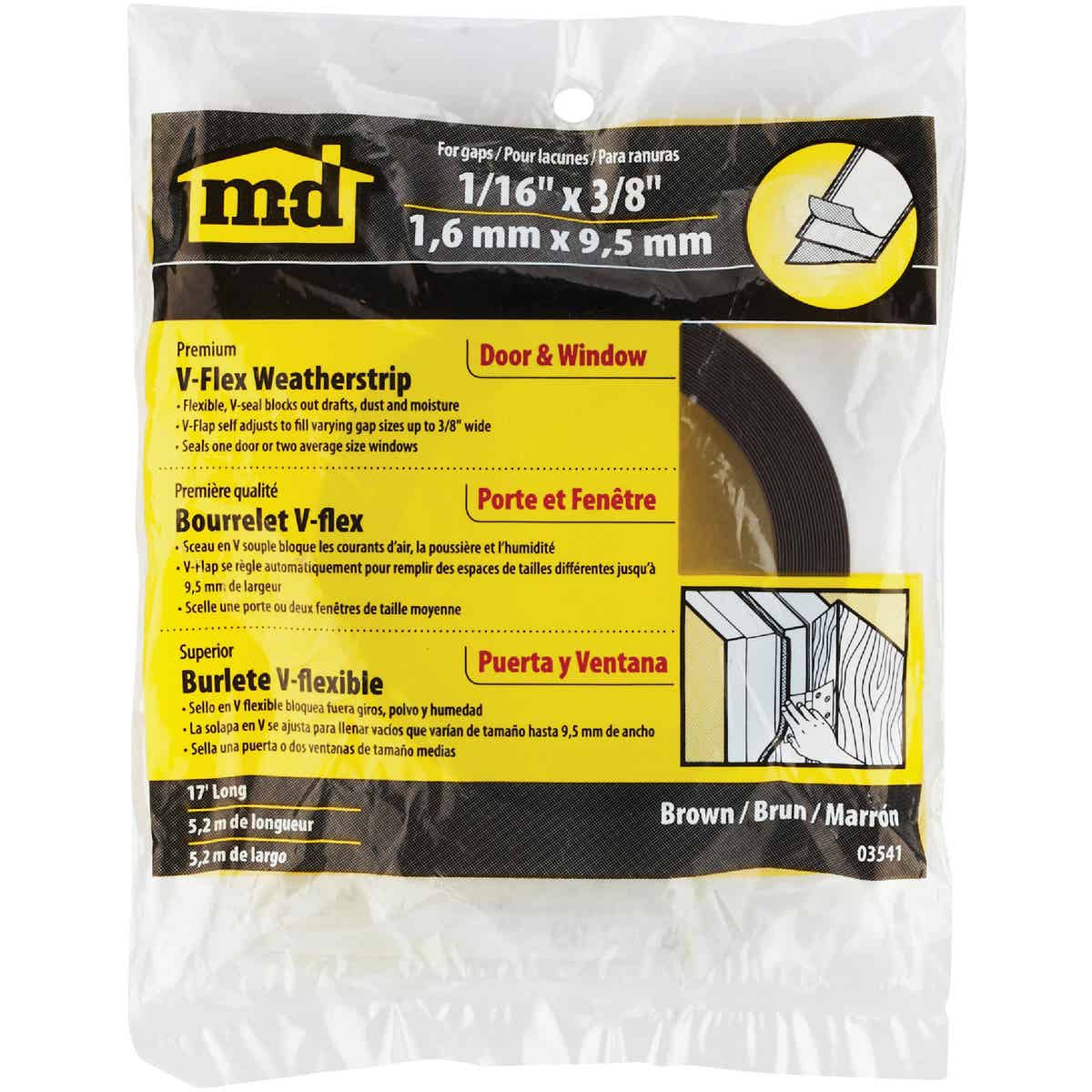 M-D Building Products 17 Ft. Brown V-Flex Weatherseal Image 3