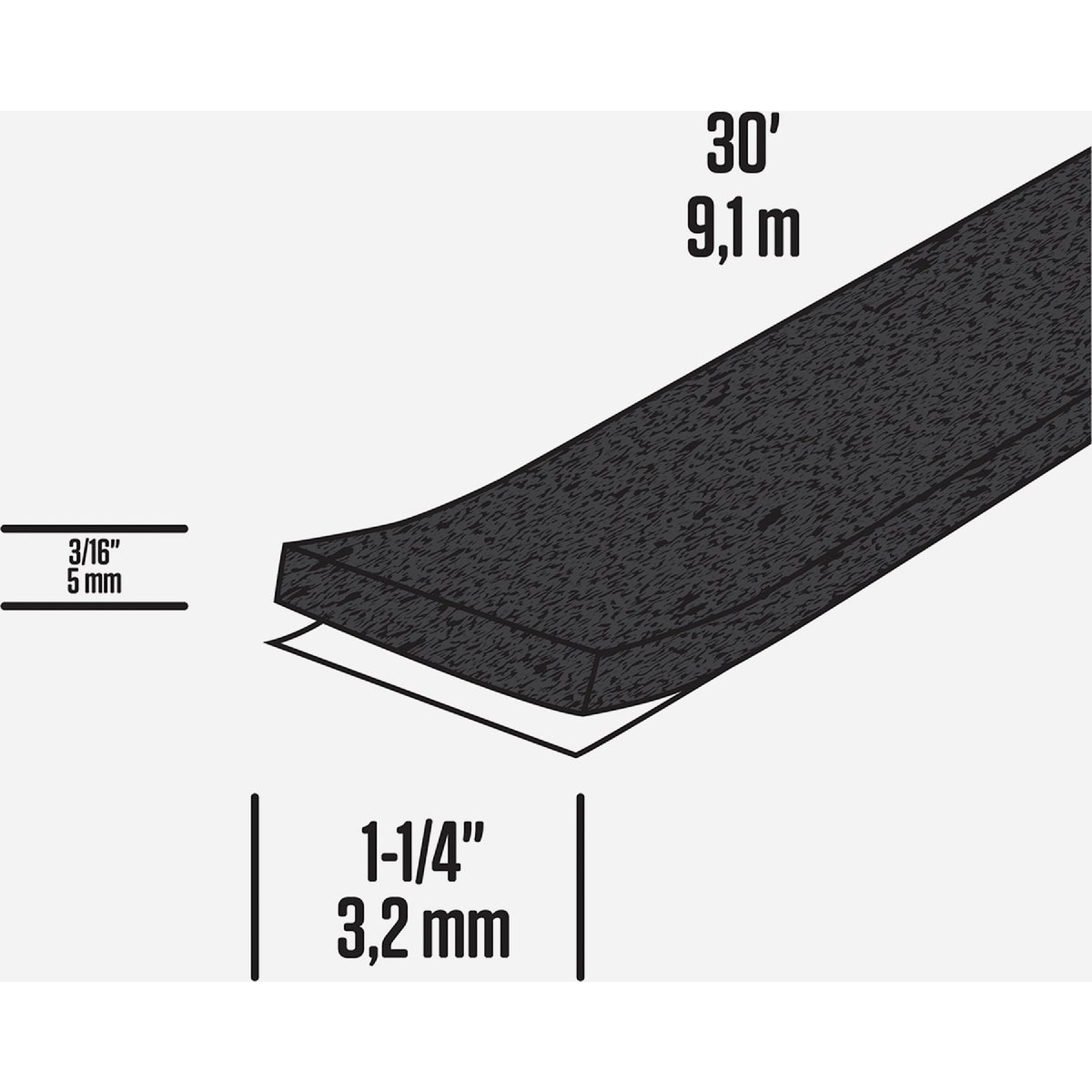M-D Building Products 30 Ft. Gray Foam Tape Camper Seal for Camper Shells Image 2