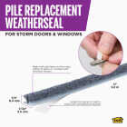 M-D Building Products 17 Ft. Gray Pile Replacement Weatherseal for Storm Doors & Windows Image 2
