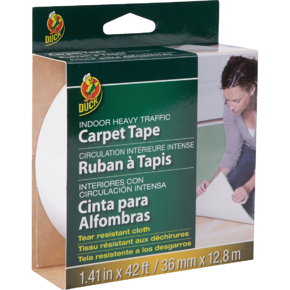 Duck Heavy Traffic 1.5 In. x 42 Ft. Indoor Carpet Tape Image 1