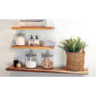 CenterPointe Acacia Wood Floating Shelves Set (3-Piece) Image 2