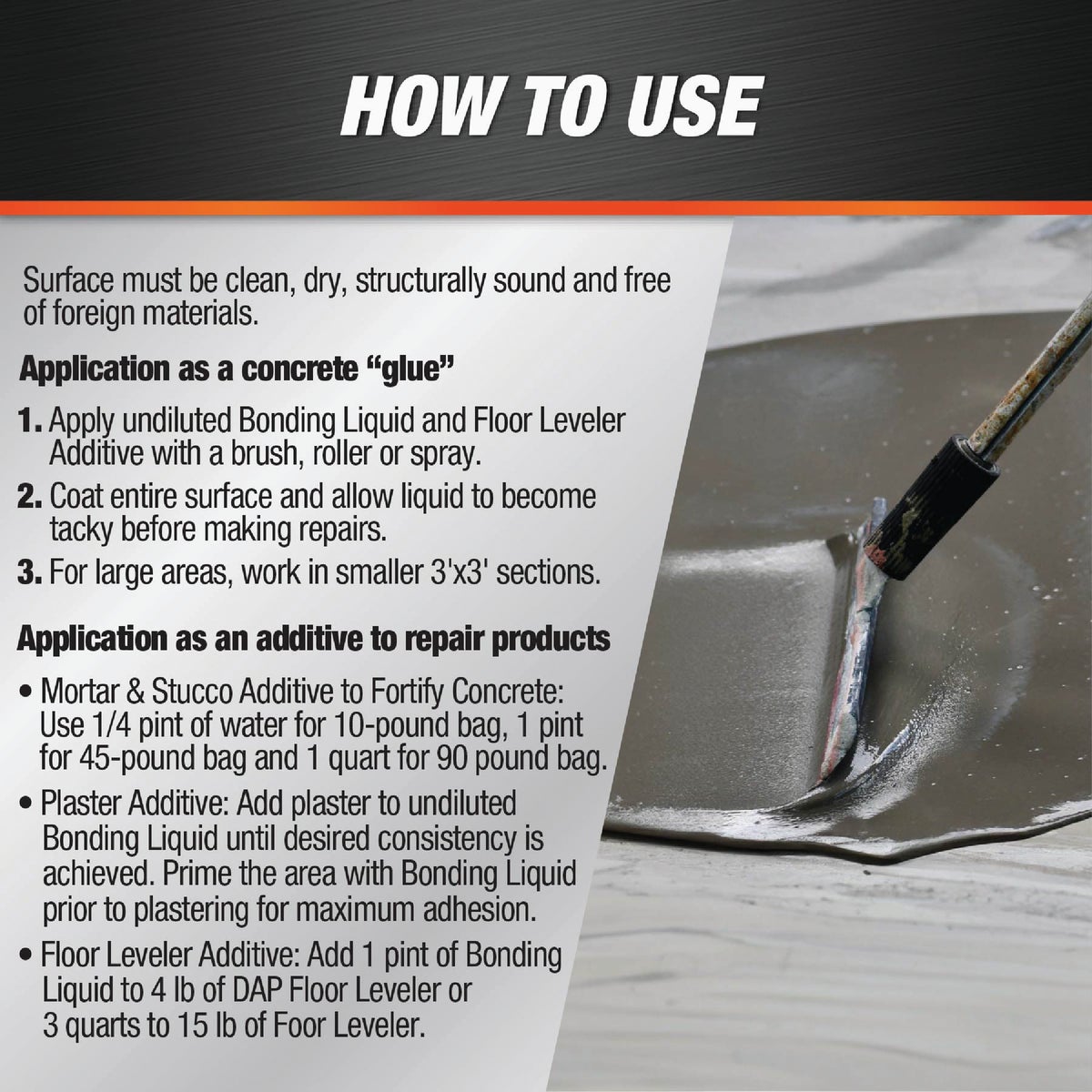 Dap 1 Gal. Bonding Liquid & Floor Leveler Additive, White Image 3