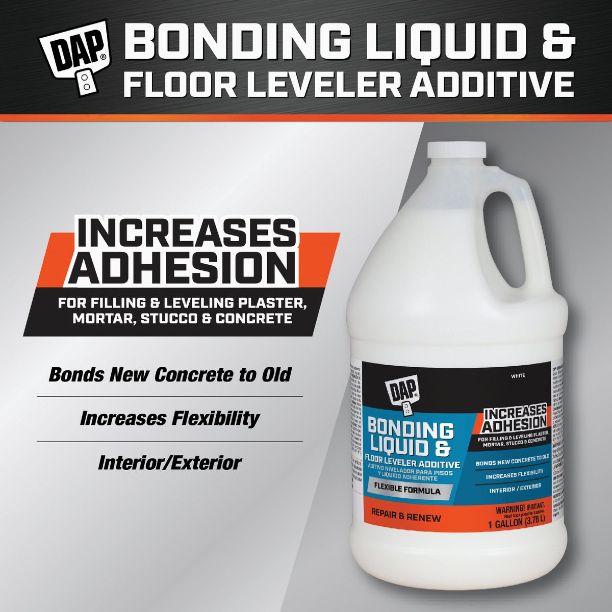 Dap 1 Gal. Bonding Liquid & Floor Leveler Additive, White Image 4