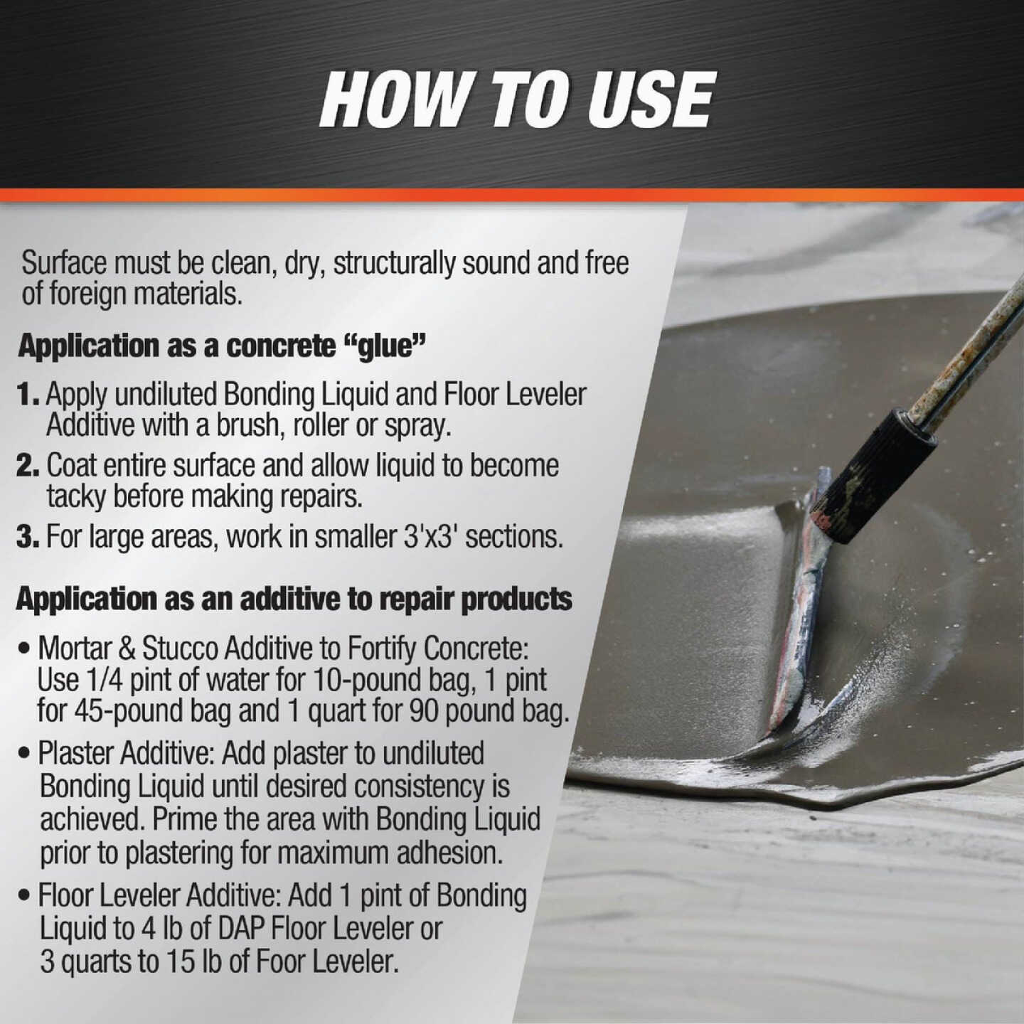 Dap 1 Pt. Bonding Liquid & Floor Leveler Additive, White Image 2