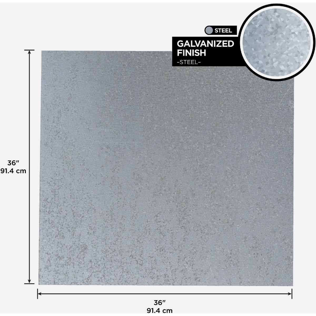 M-D Building Products 36 In. x 36 In. x .018 In. Galvanized Steel Sheet Image 2