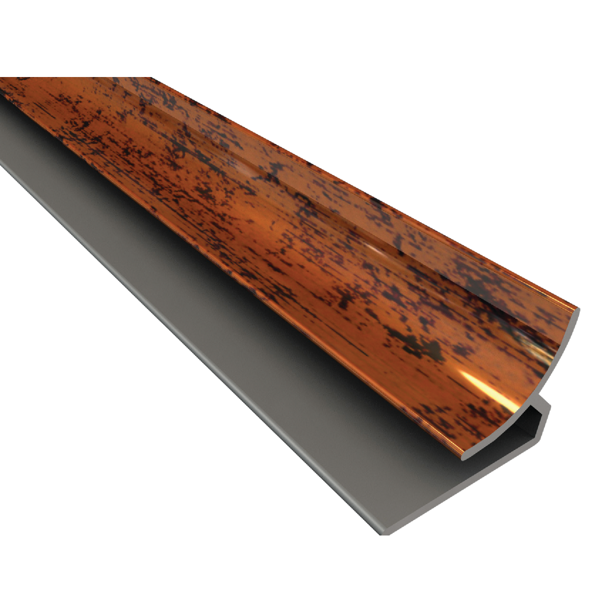 Fasade 18 In. Thermoplastic Inside Corner Backsplash Trim, Moonstone Copper Image 1