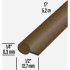 M-D Building Products 17 Ft. Brown Vinyl Gasket Weatherseal for Doors & Windows Image 2