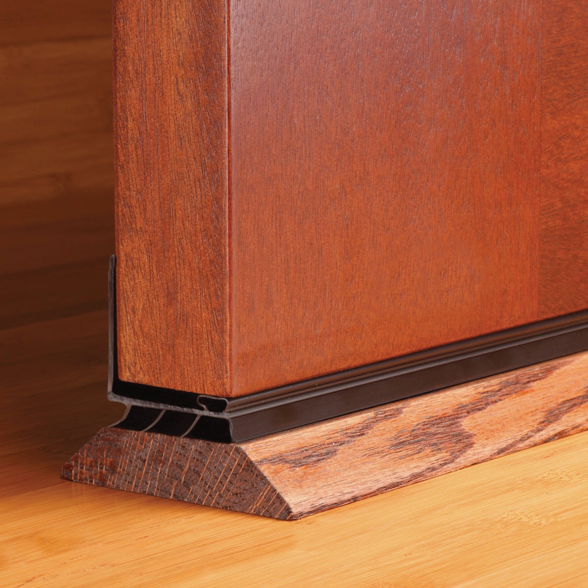 M-D Building Products 2 In. W. x 2 In. H. x 36 In. L. Vinyl Brown Door Bottom Image 3