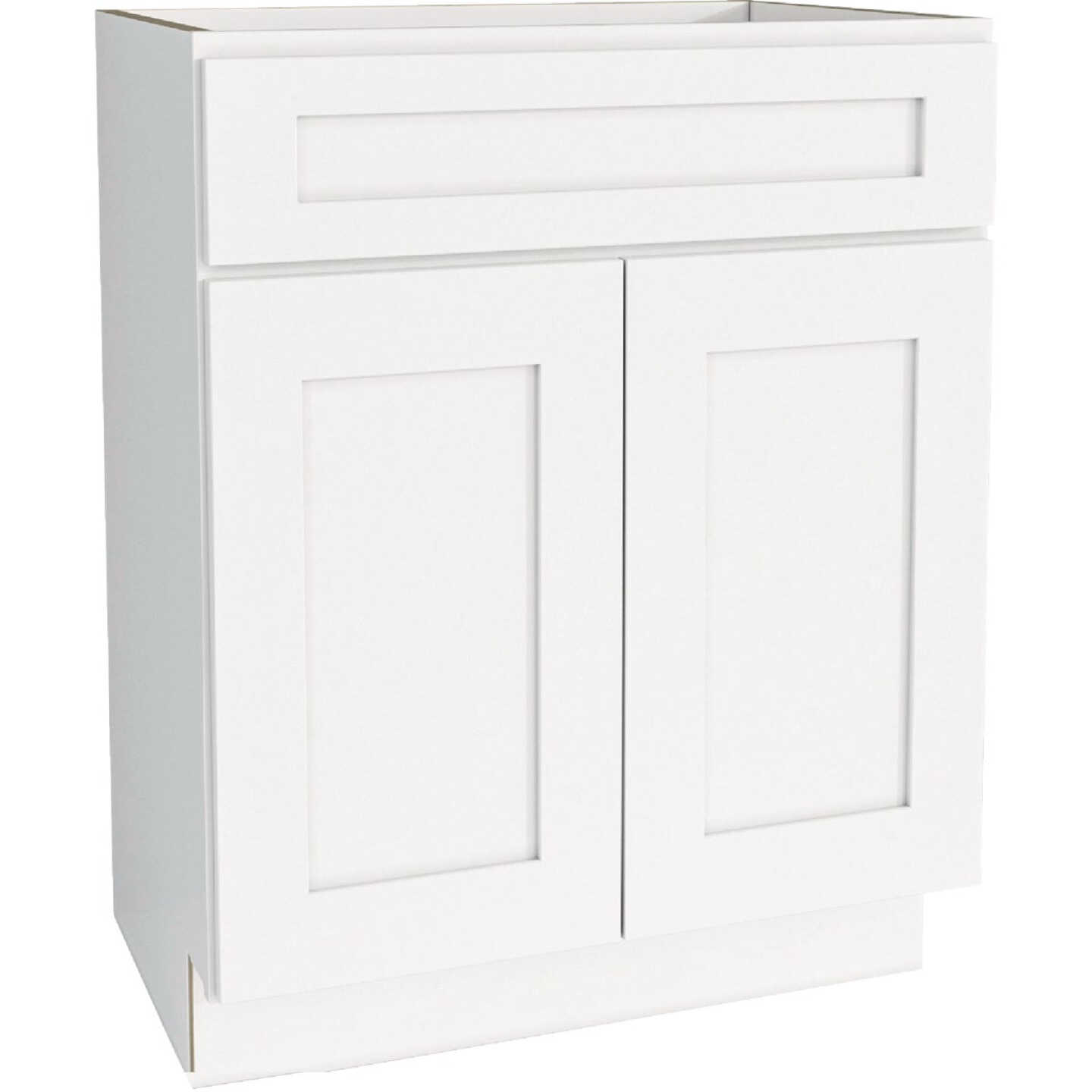 CraftMark Plymouth Shaker 24 In. W x 24 In. D x 34.5 In. H Ready To Assemble White Base Kitchen Cabinet Image 1