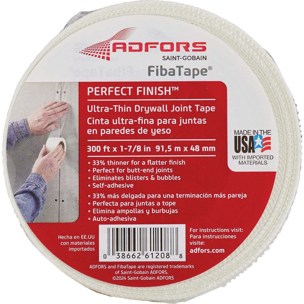 FibaTape Perfect Finish 1-7/8 In. X 300 Ft. Ultra Thin Joint Drywall Tape Image 4